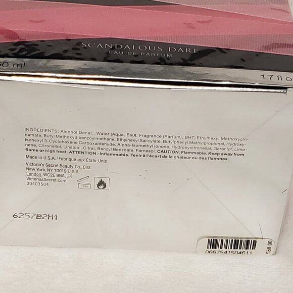 NIB *retired* Victoria's Secret "Scandalous Dare" 1.7oz Eau De Parfum - Picture 4 of 7